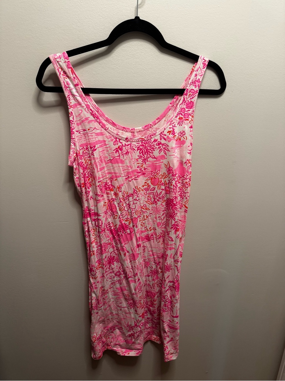 NWOT Lilly Pulitzer Pink & White Floral Tank Dress